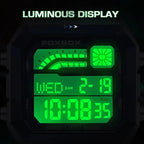 LIGE 2025 Men's watches Luxury LED Luminous Date Wristwatch Waterproof Sports Square  Casual Quartz Watches male reloj hommes