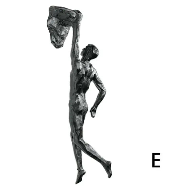 2024 Christmas Modern Simplicity Athlete Resin Sculpture Creative Climbing Man Wall Sculptures Hand-Finished For Wall Art Statue Lootquake LLC