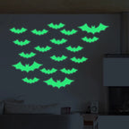 Halloween Luminous Wall Stickers Stickers Glow Dark Halloween Decor Creative Carved Fluorescent Festival Horror Home Decoration