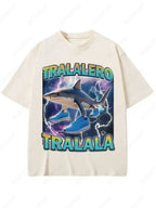 Tralalero Tralala Funny Shark Meme T-shirt Gifts Women's Fashion Gothic Vintage T-shirts Casual T Shirt Pi-Mart