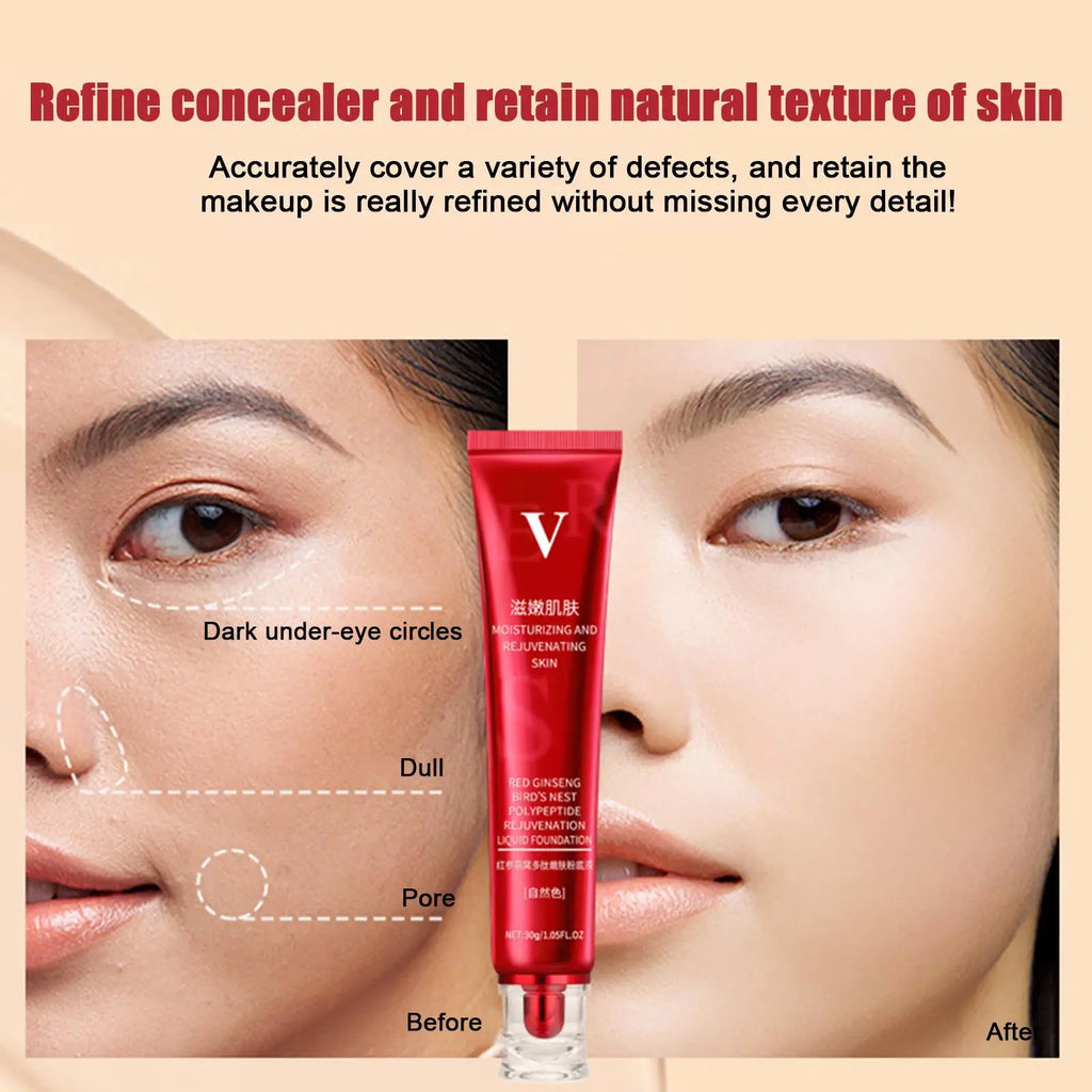 FV Foundation Liquid Cream Makeup Waterproof Base Concealer Oil-control Hydrating Cream Long-lasting Oil Conrol Concealer