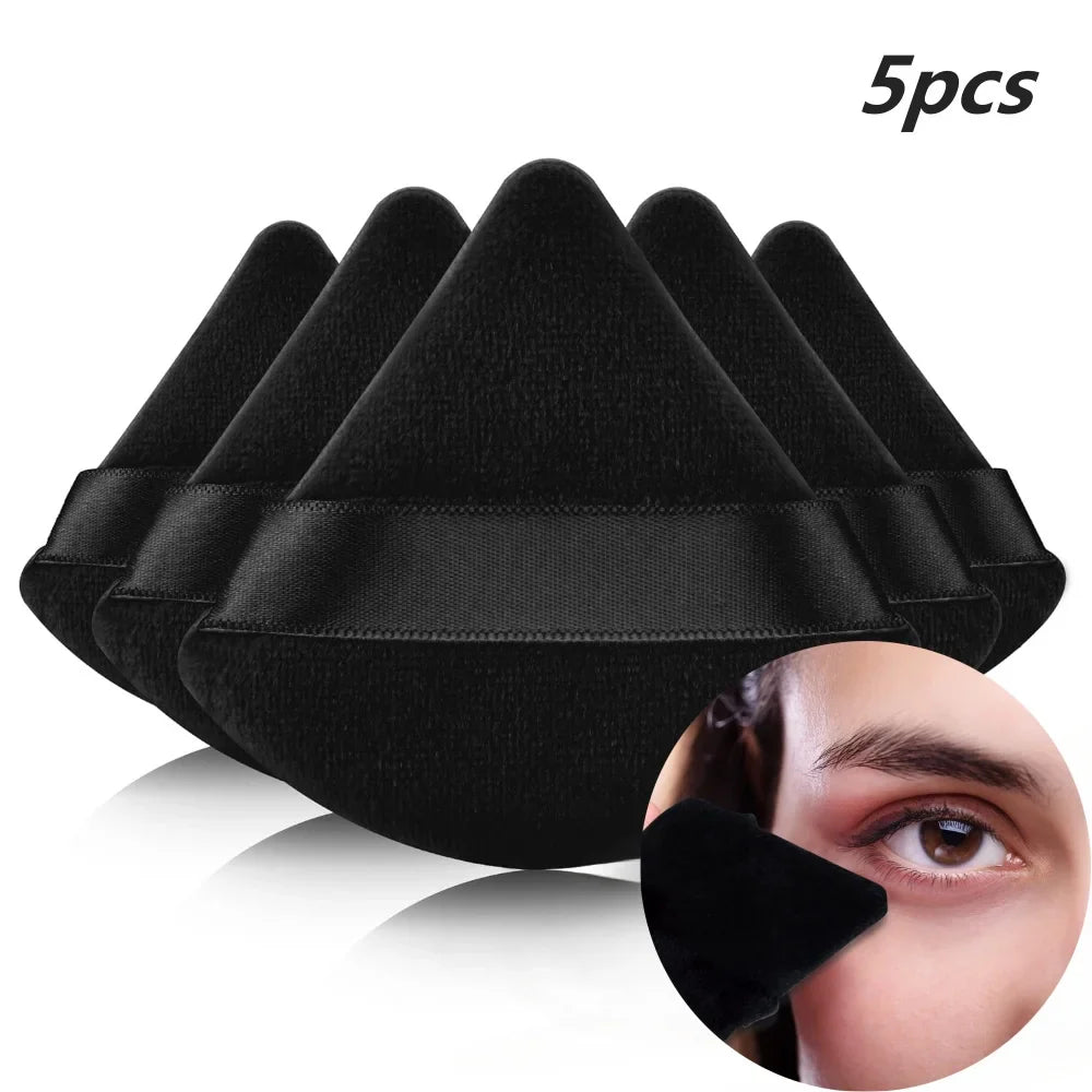 2/3/5/6/12Powder Puff Face Makeup Soft velvet Triangle Powder Puff For Loose Powder Setting Powder Makeup Foundation Beauty Gift Lootquake LLC