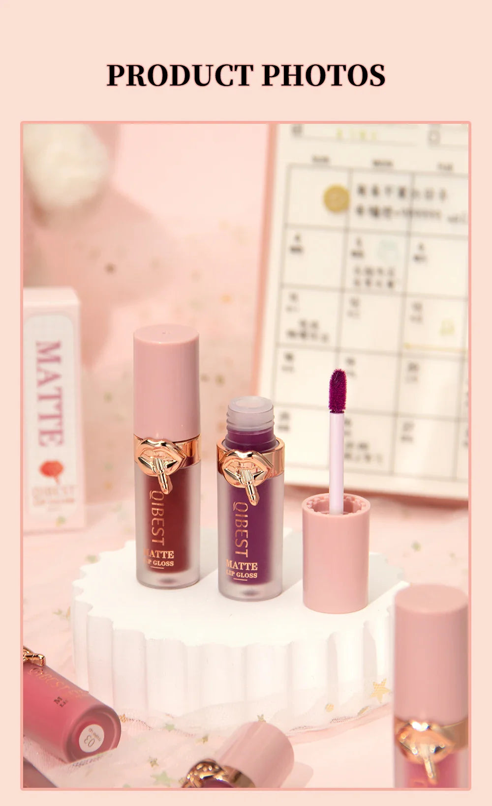 QIBEST 10 Colors Nude Matte Liquid Lipstick Waterproof Silky Lip Gloss Non-Stick Cup Lasting Purple Red Lip Tint Durable Makeup Lootquake LLC