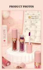 QIBEST 10 Colors Nude Matte Liquid Lipstick Waterproof Silky Lip Gloss Non-Stick Cup Lasting Purple Red Lip Tint Durable Makeup Lootquake LLC