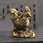 Statue Ornament Solid Brass Miniature Figurines Handmade Craft Living Room Office Home Decor Accessory Buddha Statue Pendant