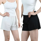 1pcs Women's Summer Thin Ice Silk Safety Pants Woman Shorts Female Loose L-7XL shorts plus Size Ice Silk Safe Pants Pajama