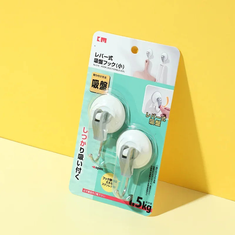 Suction Hook Strong Vacuum Power Home Storage Organizer Rack with Unique Style Lootquake LLC