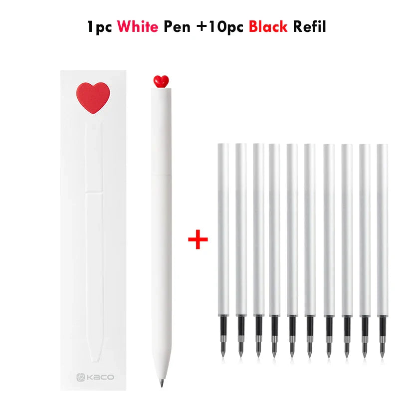 KACO Gel Pens Sets School Office Supplies for Kids 0.5mm High-capacity Heart / Star Sign Writing Gadgets Love Gift Cute Items Lootquake LLC