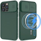 Camera Case Wireless Charging  with Sliding Lens Cover Slim Magnetic Case For iPhone 13Pro Slide Lens Protection Magnetic Wireless Charging Phone Case For iPhone 13 12 Pro Max 13 Shockproof iphone Cover Stevvex