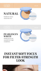 Ocheal Matte Face Setting Powder Oil-control Lightweight Radiant Foundation Pressed Powder Face Full Coverage Makeup Cosmetic Lootquake LLC