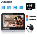 Mini 5MP Tuya Smart Life Home Digital Viewer Peepholes Door Eye WiFi IR No Red Exposure Night Vision Camera 4.3Inch Baby Monitor Lootquake LLC
