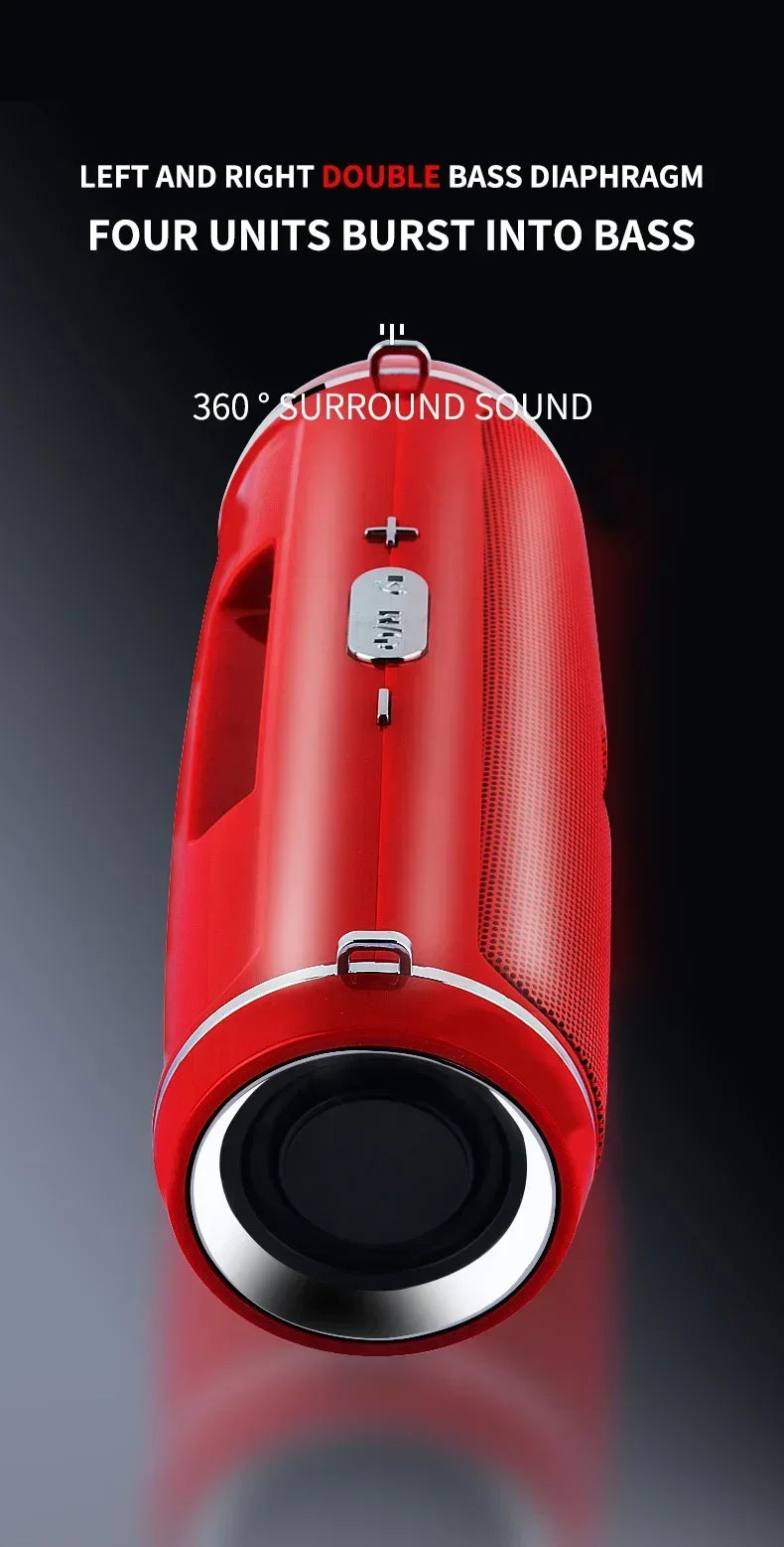 Portable Wireless Bluetooth Speaker 200W High Power Subwoofer Outdoor Waterproof Soundbox with FM Radio USB TF card Boom Box Lootquake LLC