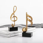 Musical Note Figurines Home Decoration Resin Golden Sculpture Home Decor Desk Piano Office TV Cabinet Ornaments Souvenirs Lootquake LLC