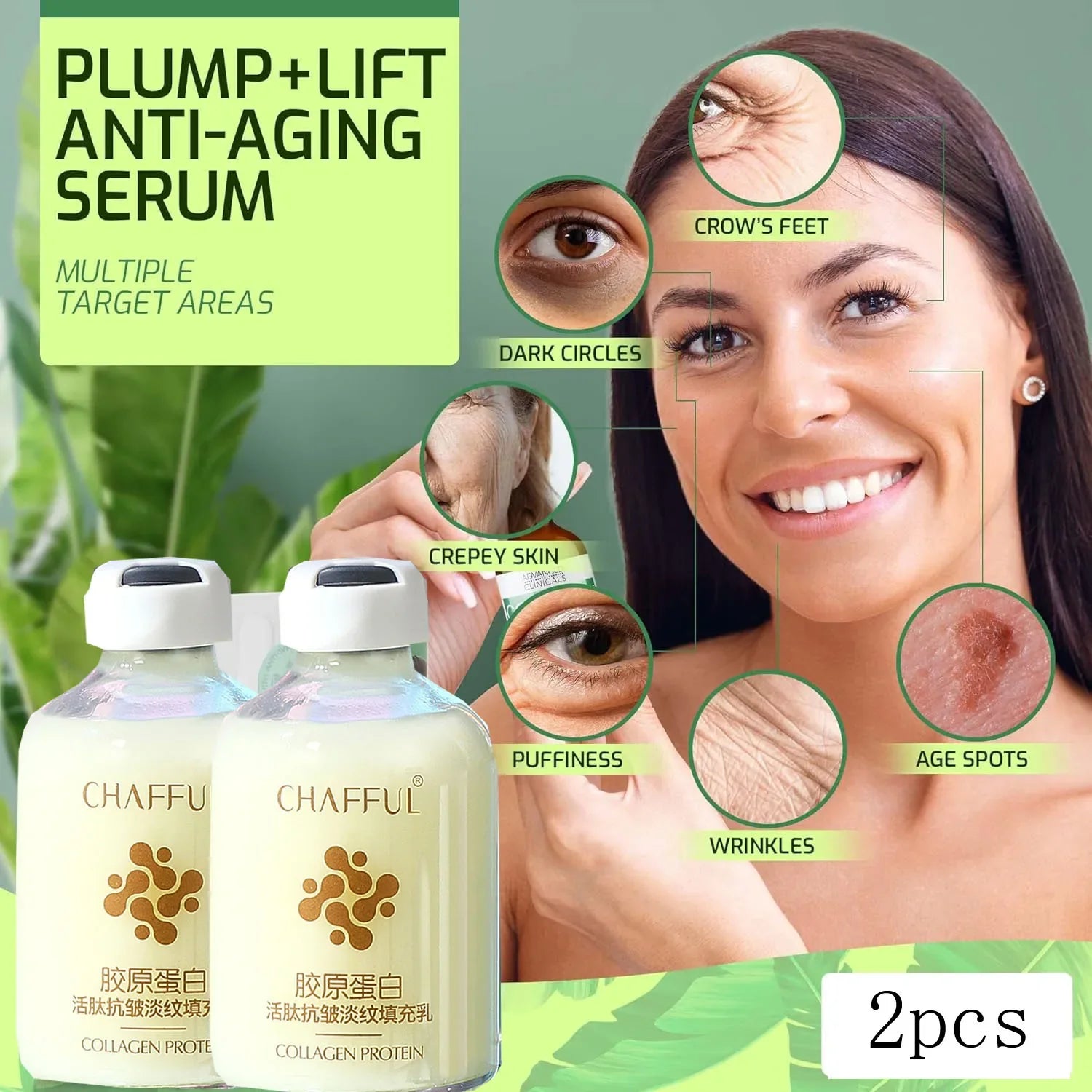 2pcs Collagen Face Serum skincare Facial Essence Liquid Firming Moisturizing Nourishing Facial Serum Skin Care Lootquake LLC