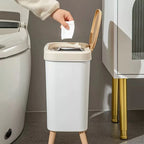 Kitchen Bathroom Living Room Office Bedroom Household Trash Can Small Medium Large Size Waste Bin with Lid Lootquake LLC