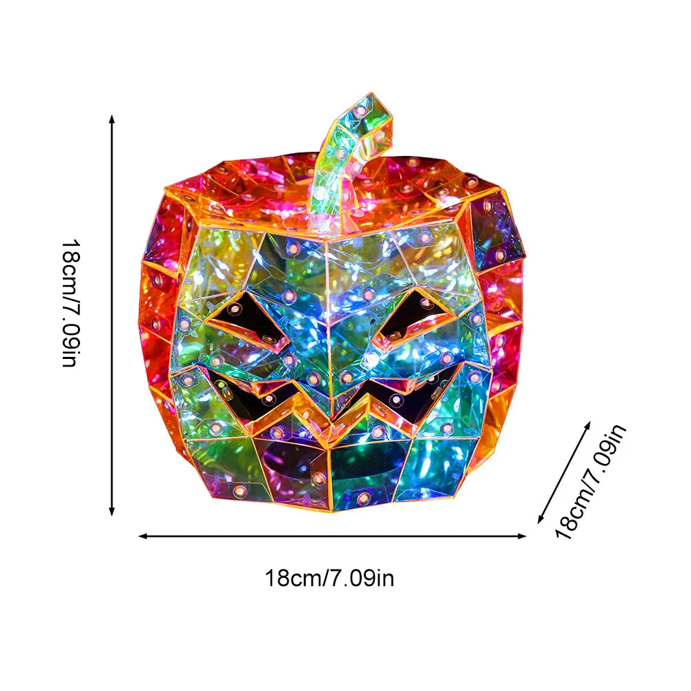 Prismatic Iridescent Ghost Halloween Decor Lights Lights-Up Ghosts Pumpkin Skull Ornament Iridescent Ghost Halloween Decorations Lootquake LLC