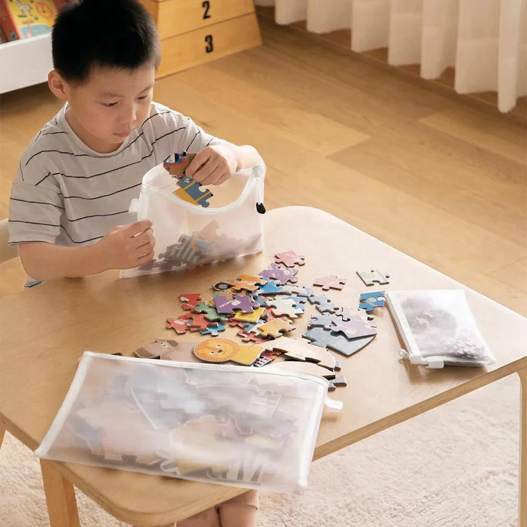 3pcs/1pcs Mesh Zipper Pouch Document Bag Children's puzzle piece storage bag Zip File Folders School Office Supplies Pencil Case Lootquake LLC