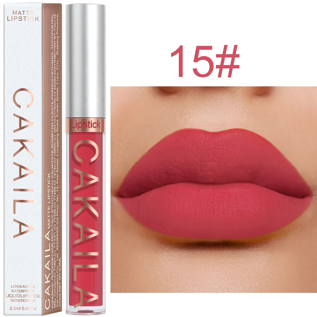18 Color Lipstick Matte Non-stick Cup Waterproof Lip Gloss Lootquake LLC