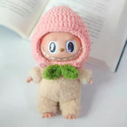 Labubu doll pendant, rubber doll clothes, rabubu v2v1 sitting party head cover hat heartbeat macaron 17cm 15CM Lootquake LLC