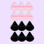 Wholesale 10/ 12 Pcs Triangle Powder Puff Wet Dry Use For Loose Powder Liquid Cosmetic Soft Plush Powder Puff Makeup Foundation Lootquake LLC