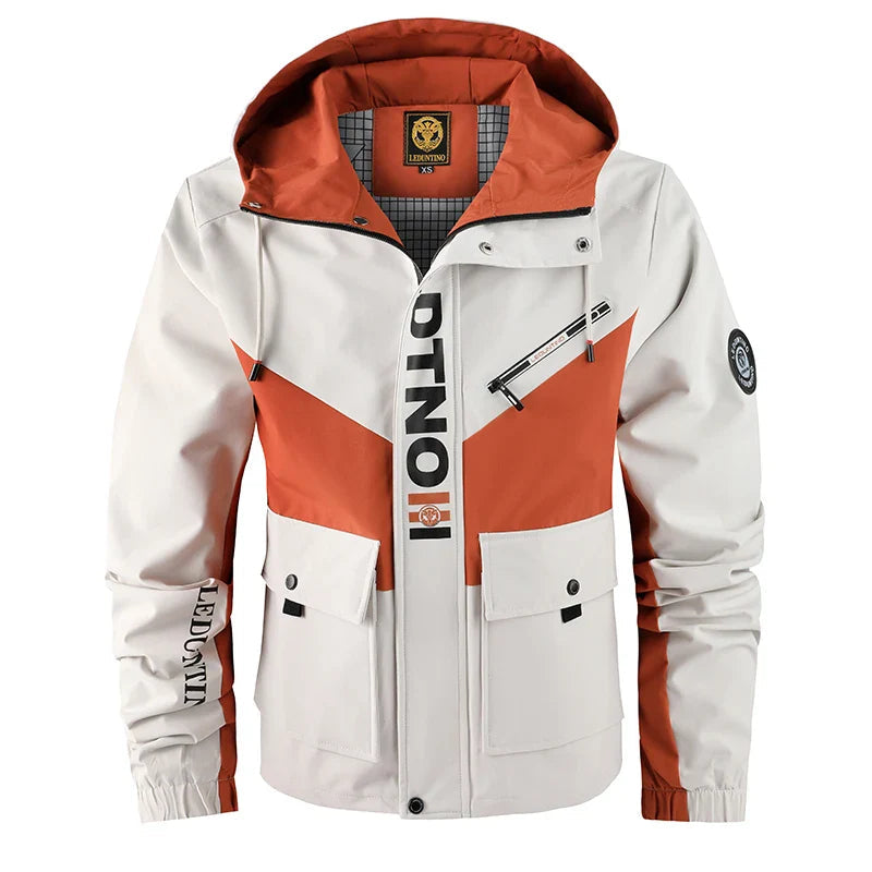 StormGuard Color-Block Tactical Jacket - Multi-Pocket THRIXINE