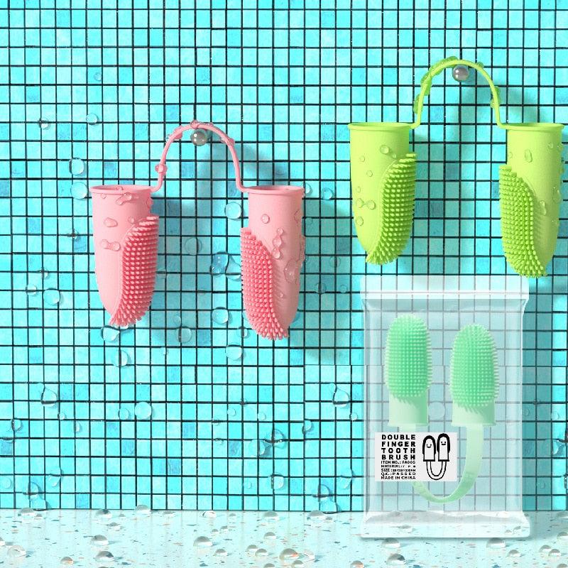 Dog Super Soft Pet Finger Toothbrush Teeth Cleaning Bad Breath Care Nontoxic Silicone Tooth Brush Tool Dog Cat Cleaning Supplies Finger Dog Toothbrush Silicone Finger Brush for Dogs Cats Teeth Cleaning Stevvex