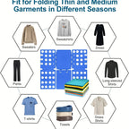 Plastic Clothes Folding Board Easy and Fast Kids Laundry Folder Shirt Folding Board Home Storage Tool for Kid Children Adults Lootquake LLC