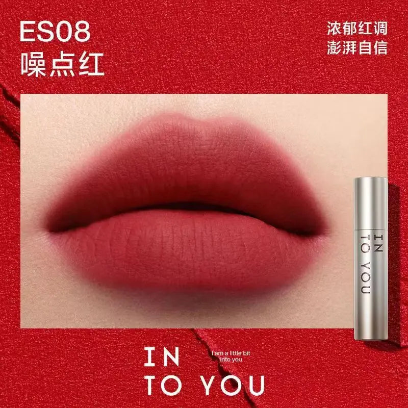 INTOYOU Matte Lipstick Longlasting Lip Clay Velvet Waterproof Lip Gloss Non-sumdge Non-stuicky Lip Stain Espresso Lips Makeup