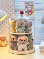 Labubu Rotating Display Box, Transparent Acrylic, Plush Doll Hand-Made Dust-Proof Labubu Pendant Storage Box. Lootquake LLC