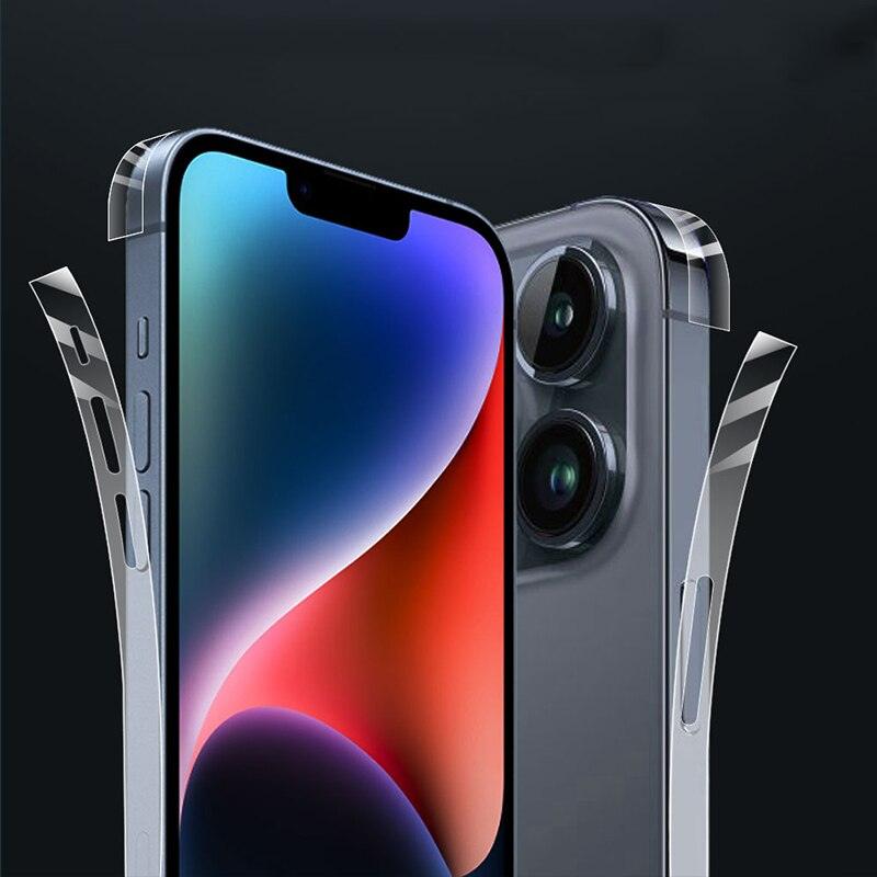 3Sets Clear Sticker Phone Side Film for iPhone 14 13 12 11 Pro Max X XR XS Frame Protective Ultra-Thin Border Film 3D Carbon Fiber Ultra Thin Protective Film Stevvex