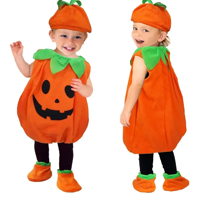 Kids Cosplay Costumes Children Halloween Pumpkin Costume with Hat Cosplay for Baby Girl Boy Stage Party Clothing Lootquake LLC
