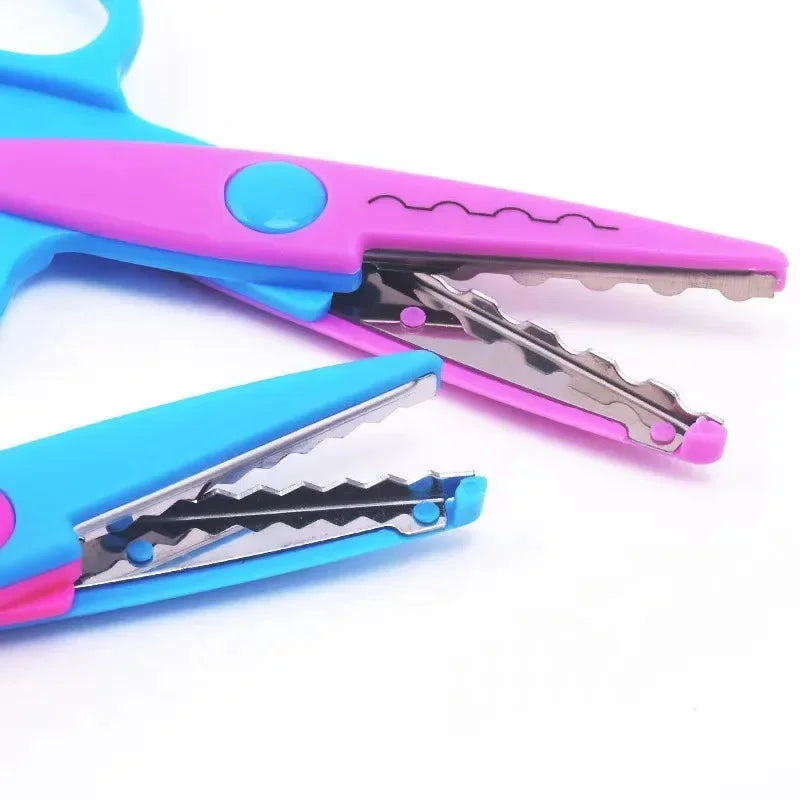 6pcs/Set Scissors Wavy Pattern Paper Cutter DIY Handmade Tools Paper Craft Kawaii Card Photo Scissors Kids Gifts Office Supplies Lootquake LLC