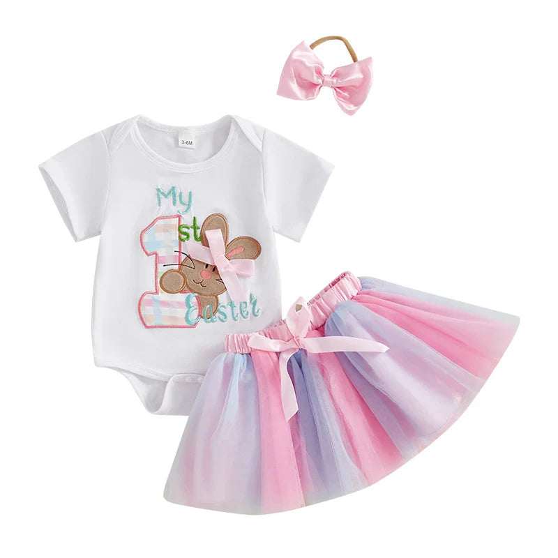 Toddler Girl Spring Outfits Floral Print Ruffle Sleeve Top and Shorts Set with Bow Headband 3Pcs Clothing Set for Easter Lootquake LLC