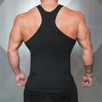 FlexFit Cotton Sleeveless Muscle Tank - Irregular Hem THRIXINE