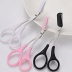 Stainless Steel Eyebrow Trimming cissors with built-in Comb Pink/White/Black SPrecise Grooming Tool Creating Perfect Eyebrows