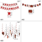 Halloween Blood Banner Paper Garland Scary Eyeball Skull Spiral Hanging Flag Halloween Party Decoration Home Haunted House Decor Lootquake LLC