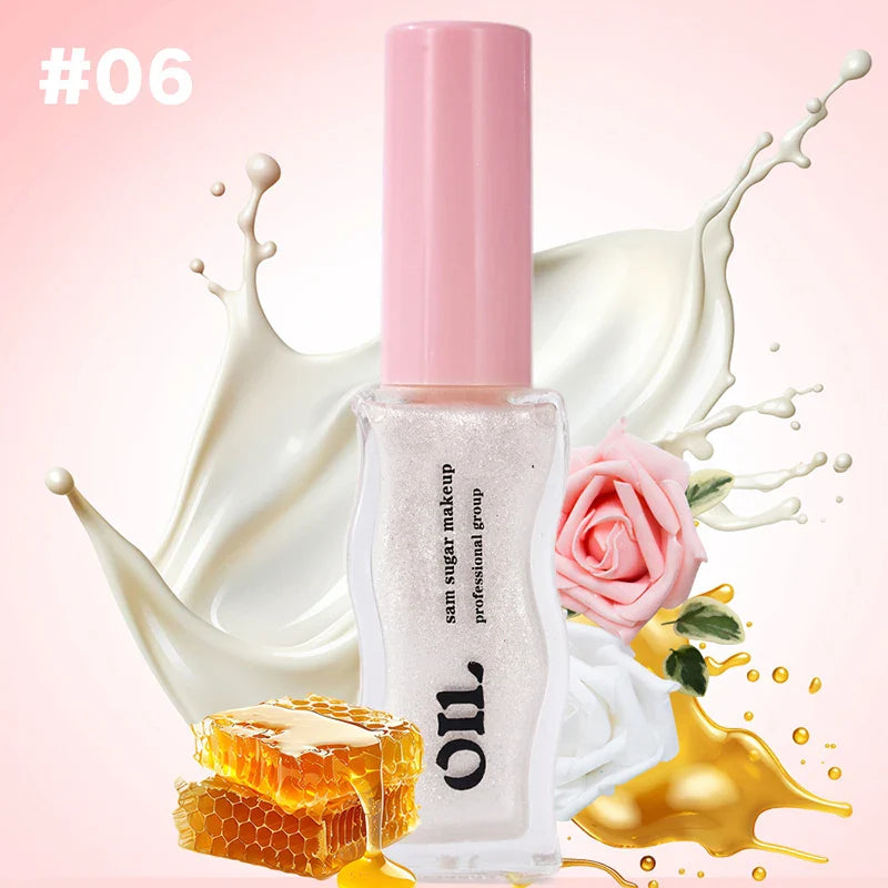 Water Light Honey Essence Lip Oil Long Lasting Moisturizing Fruity Shimmer Jelly Reduce Lip Lines Liquid Lipstick Gloss Makeup Lootquake LLC