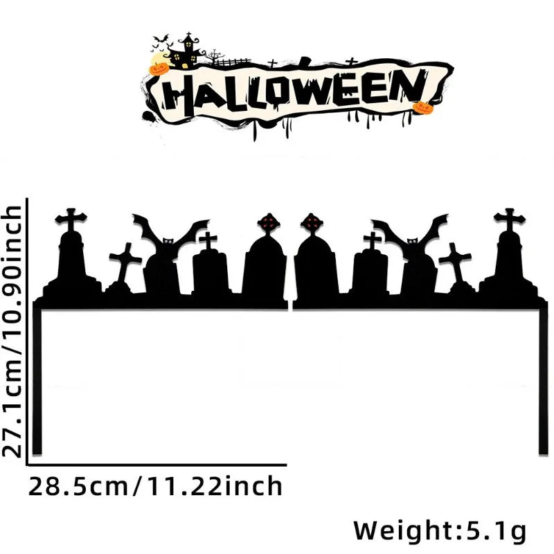 Halloween Door Frame Decoration,Bats,Pumpkins,Spider Webs,Door and Window Corner Stickers, Halloween Home Decoration