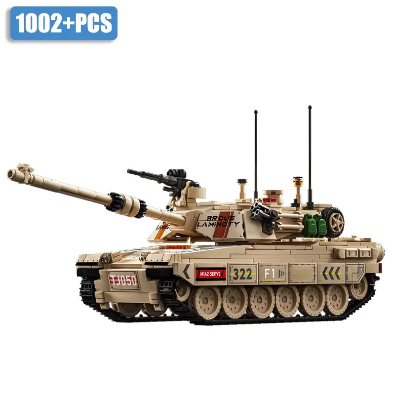 Military WW2 MOC Leopard 2A7 Army Main Battle Tank Soldiers Building Blocks Bricks M1 T90M Tank Set For Children Boys Gifts Lootquake LLC