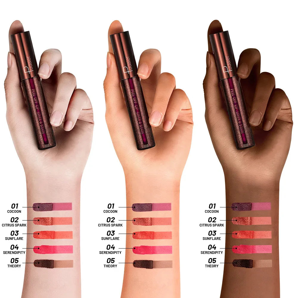 5Color Liquid Peel-off Lip Gloss Waterproof Long-lasting Matte Lipstick Non-stick Cup Makeup Moisturizing Lip Tattoo Pigment Lootquake LLC