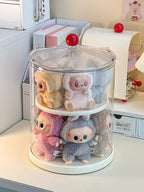 Labubu Rotating Display Box, Transparent Acrylic, Plush Doll Hand-Made Dust-Proof Labubu Pendant Storage Box. Lootquake LLC