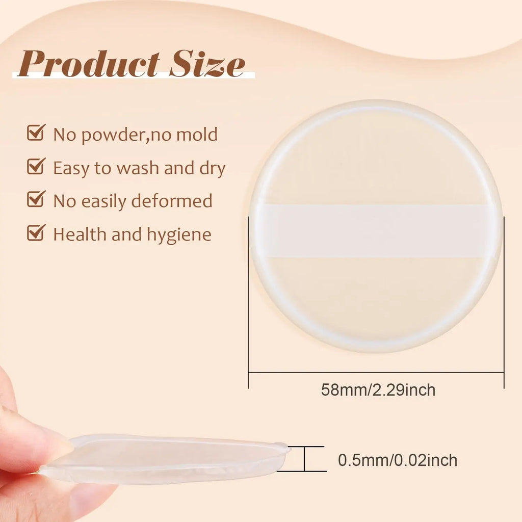 Soft Silicone Gel Powder Puff Transparent Air Cushion Powder Puff For Liquid Foundation Cream Cosmetic Blender Cosmetic Tools
