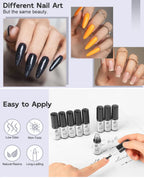 7ml No Wipe Glossy Top Coat, High Glossy Shine Effect Soak Off Gel Nail Polish Long Lasting for Salon Home DIY Manicure Nail Art Lootquake LLC