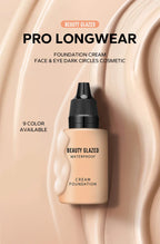 Flawless All Day: 9 Color Waterproof Concealer Foundation For Women Makeup Full Coverage Long Lasting Moisturizing Lootquake LLC