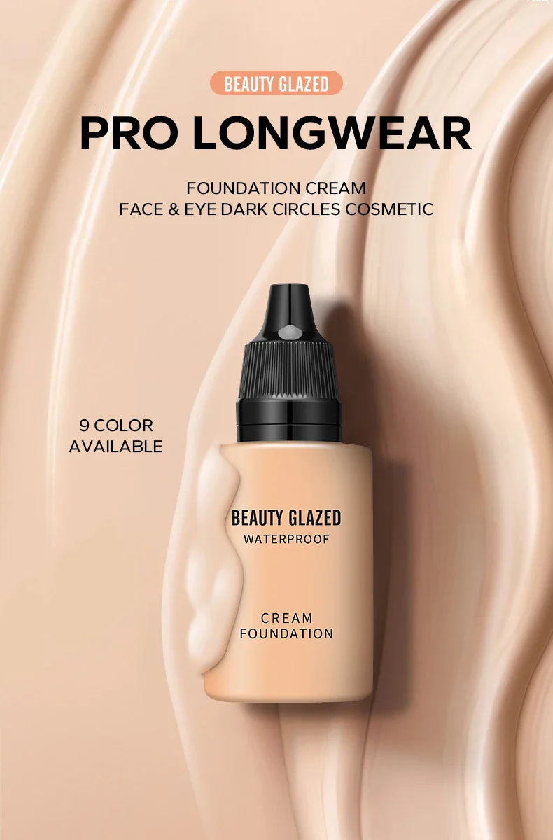 Flawless All Day: 9 Color Waterproof Concealer Foundation For Women Makeup Full Coverage Long Lasting Moisturizing Lootquake LLC