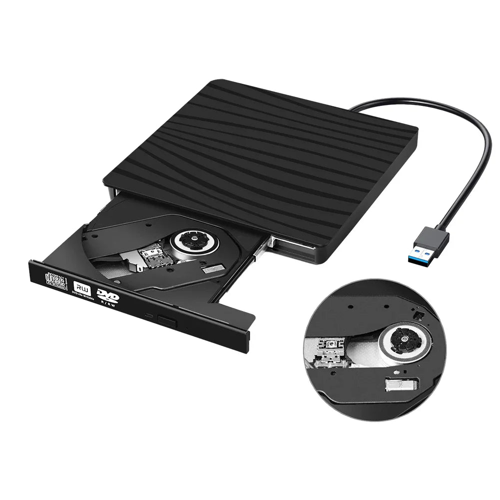 USB External CD DVD Reader CD/DVD Drive Burner Reader External DVD CD Writer Drive Portable Burner Reader for Laptop Desktop PC Lootquake LLC