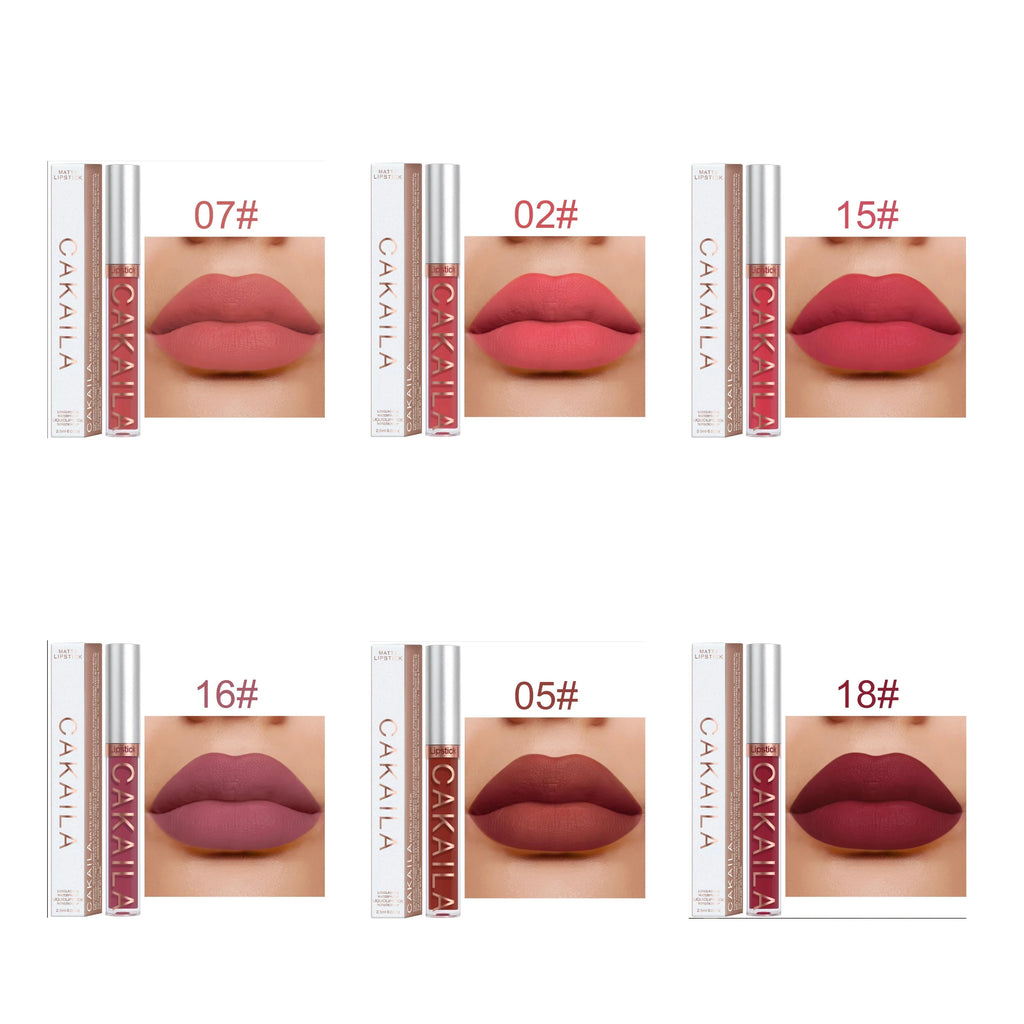 18 Color Lipstick Matte Non-stick Cup Waterproof Lip Gloss Lootquake LLC