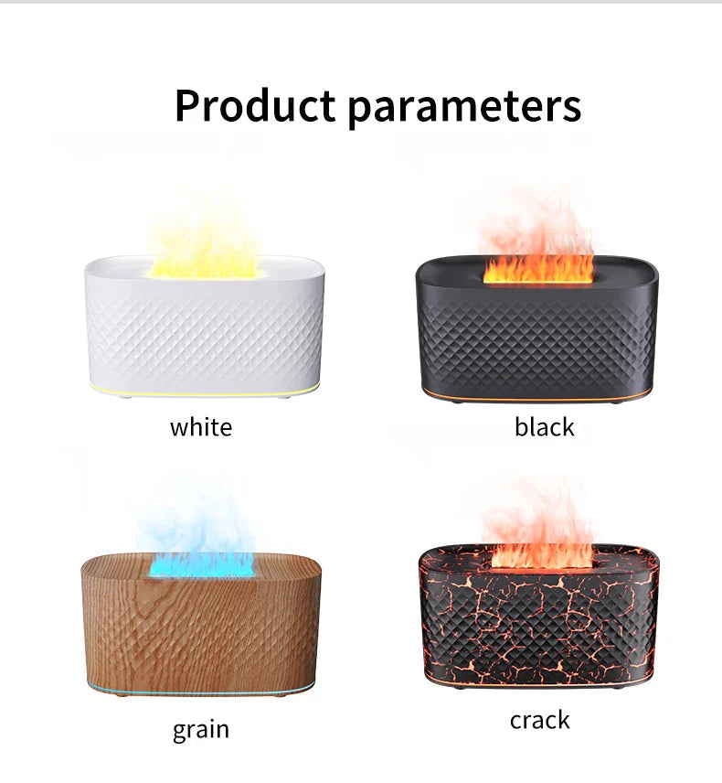 Colorful Simulation Flame Aroma Diffuser Home Hotel Desktop USB Air Humidifier Lootquake LLC