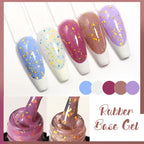 UR SUGAR Blue Color Rubber Base Gel Nail Polish Gold Glitter Base Gel Top Coat Soak Off UV LED Gel Nail Art Varnish Manicure Lootquake LLC