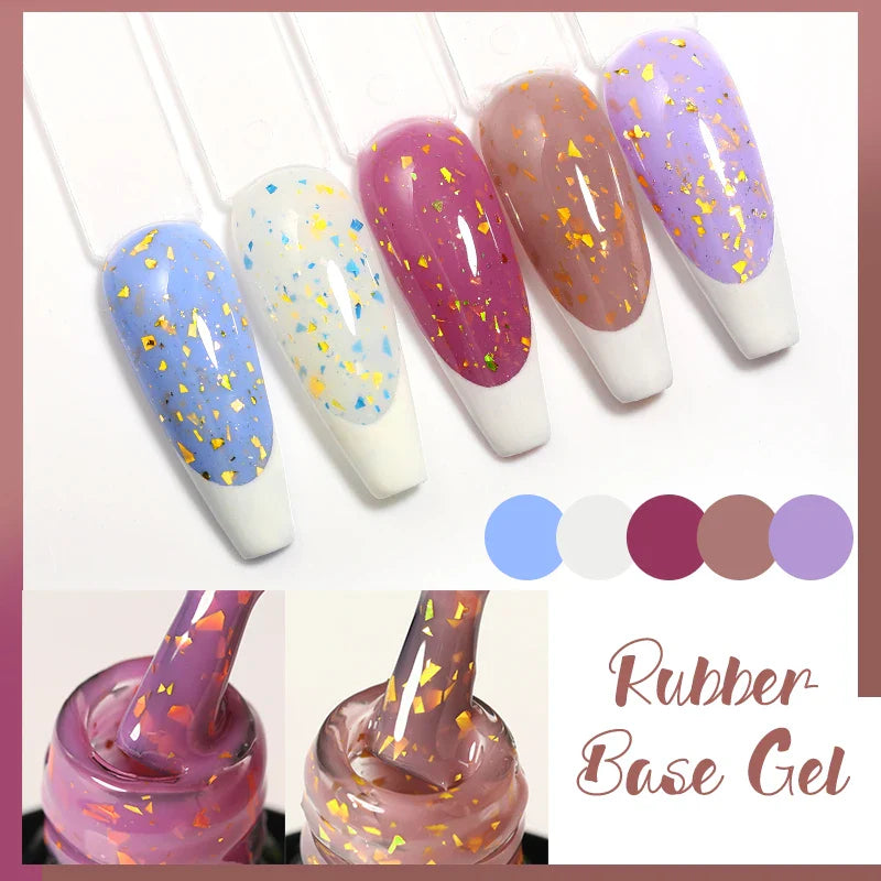 UR SUGAR Blue Color Rubber Base Gel Nail Polish Gold Glitter Base Gel Top Coat Soak Off UV LED Gel Nail Art Varnish Manicure Lootquake LLC